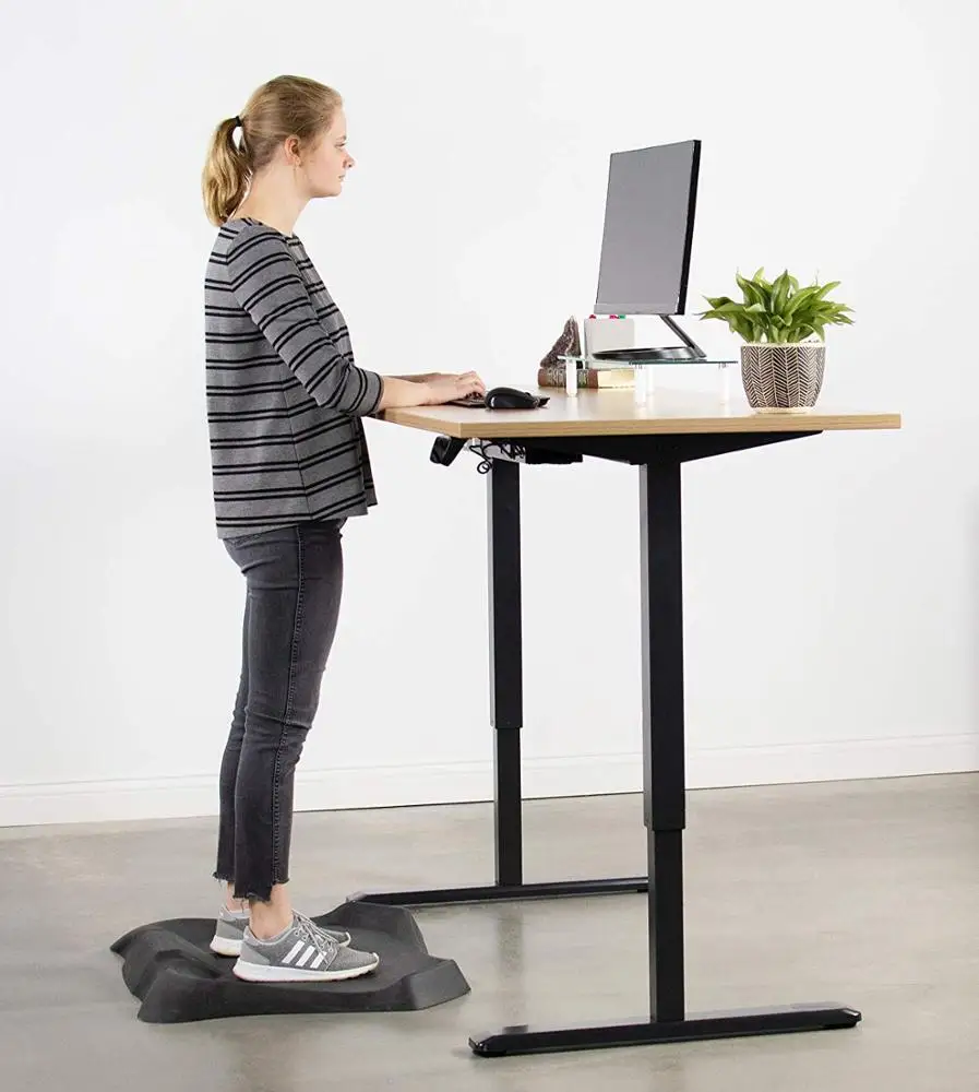 
Single motor adjustable height sit standing up desk frame workstation for home and office use 