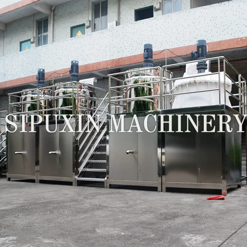 Sipuxin Stainless Steel 1000l Shampoo Making Machine Heating Mixing Tank Mixing Equipment