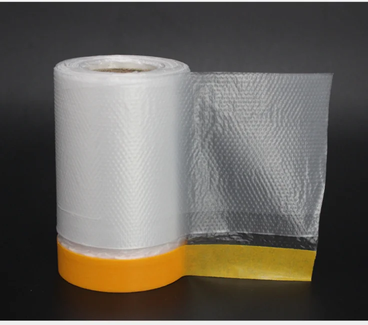 
Free samples auto paint masking plastic film adhesive 30cm disposable mask film 