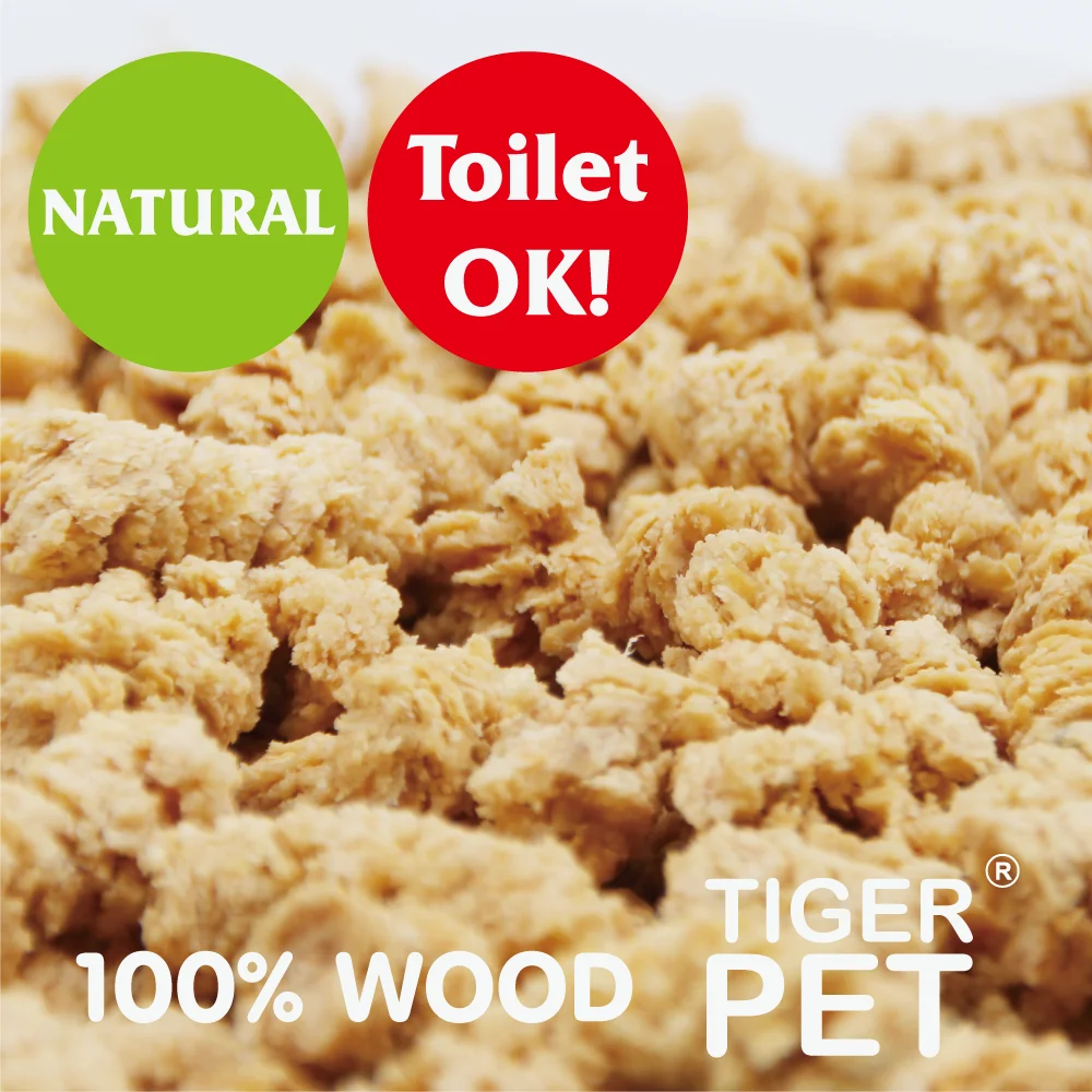 Pine wood pellet cat sand