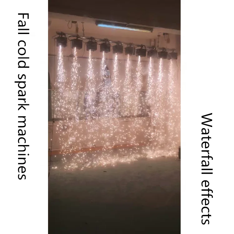 Waterfall Remote hang Upside Down Cold Spark Fireworks Wedding Fountain Machine for Stage Fall Sparkler
