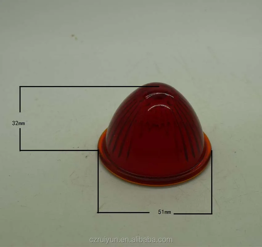 Antique Vintage Motorcycle  Red Glass Lens Arrow Glass taillight Lens Stop Lamp Lens