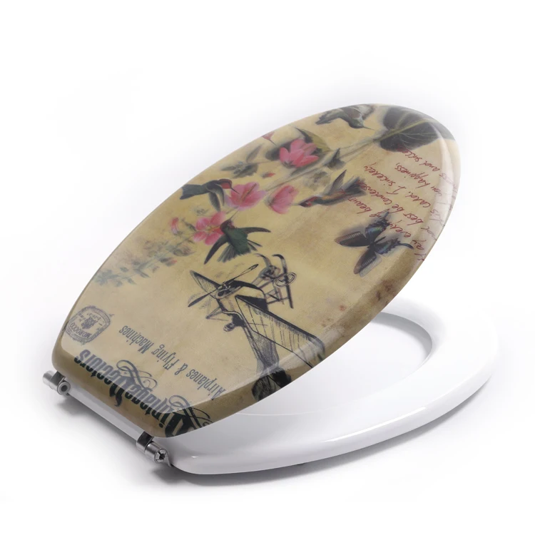 Bofan Molded Wood UV & PET Stainless Steel multicolour portable toilet seat