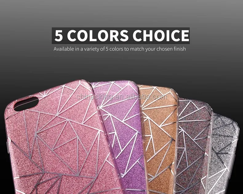 2017 Luxury Case For iPhone 6 Bling Glitter Sandstone Silicone Soft Case For iPhone 6S 7 Plus 5S SE Transparent Clear TPU Cover