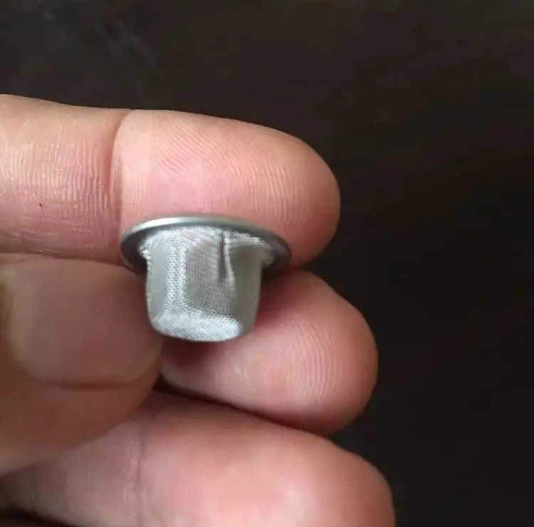 stainless steel bowl shape mesh filter with wrapping edge for smoking pipe