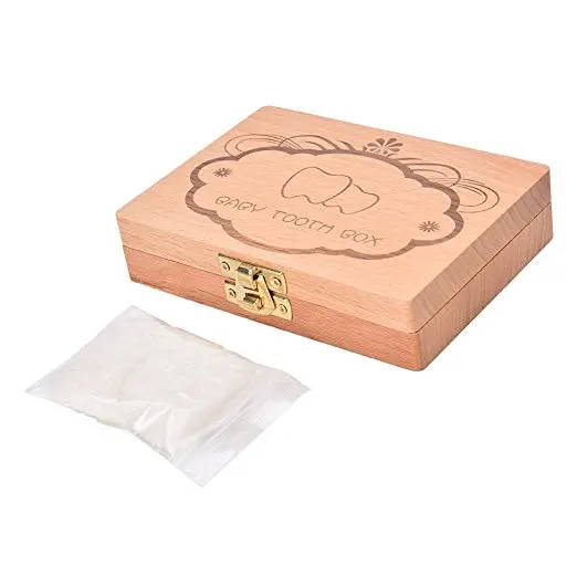 Деревянная коробка для детских зубов для молока в розницу