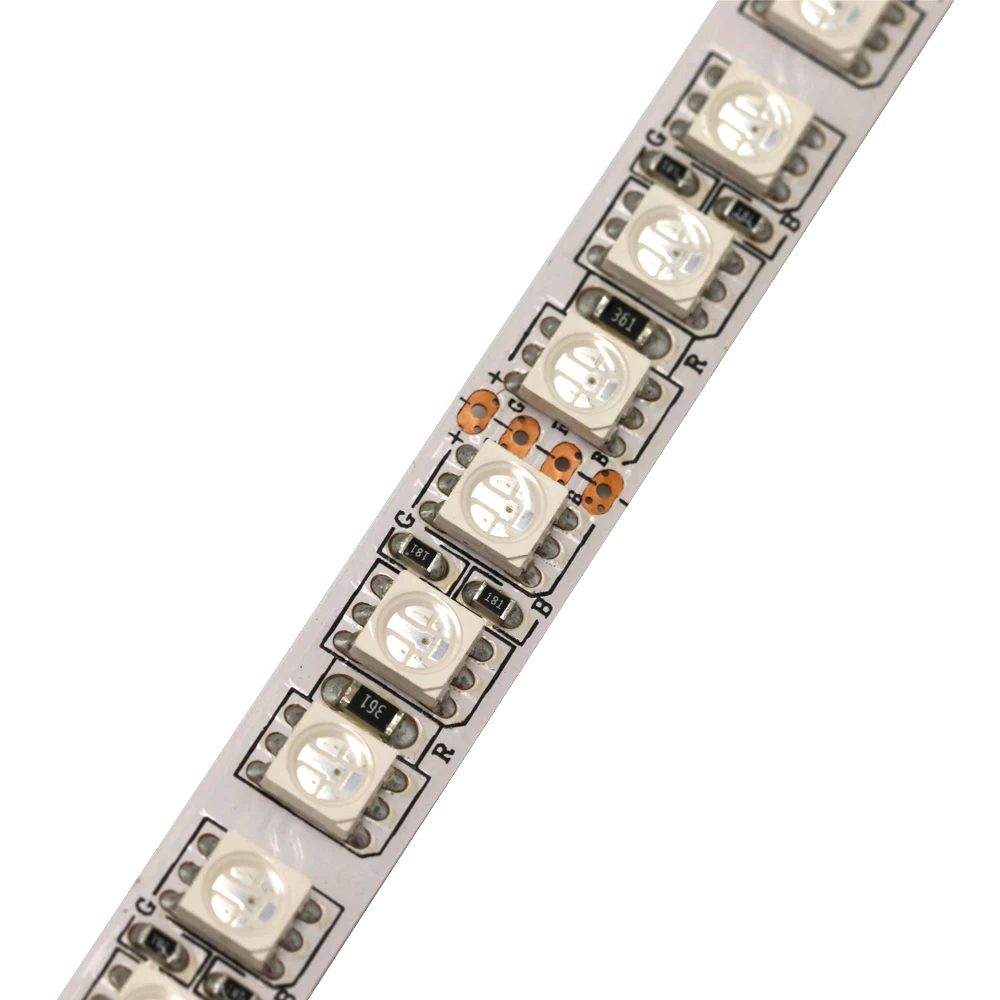 High quality  led stripe SMD5050 120 leds/m rgb flexible strip  12V 24V