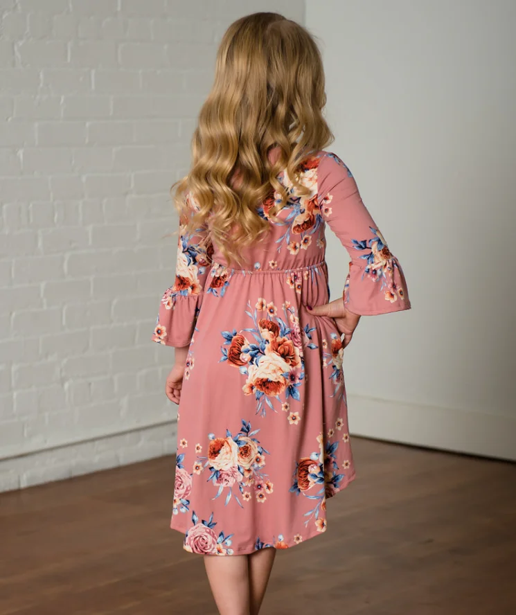 Hot new products mother daughter matching dress lady fashion dress dress for mother and daughter for sale