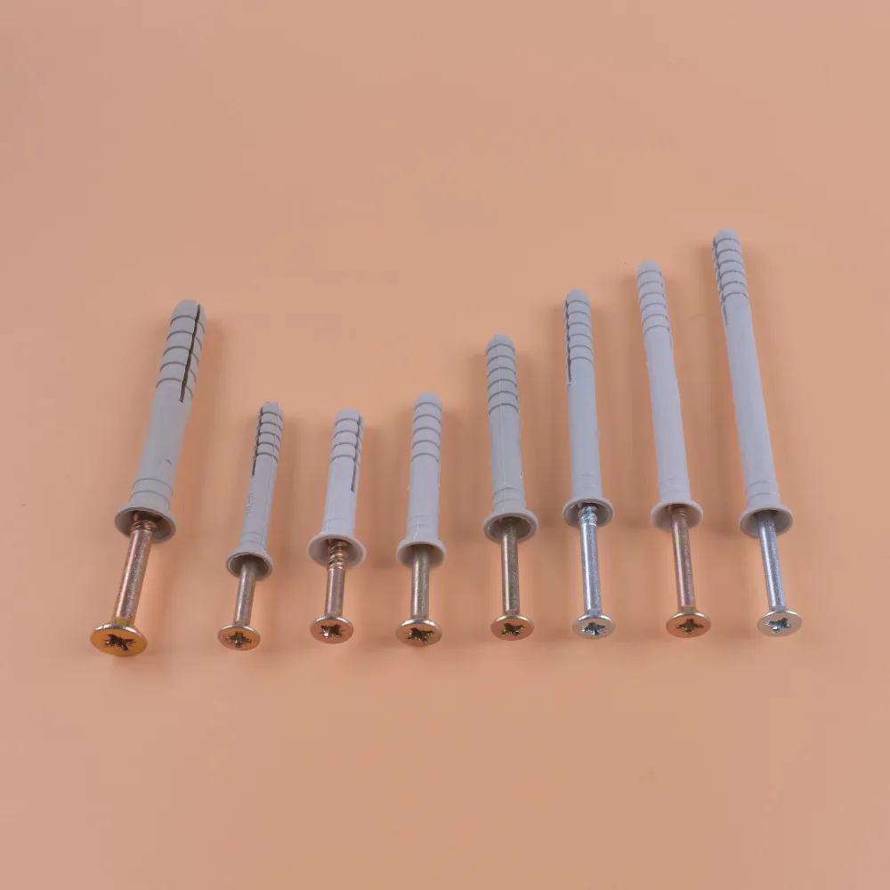
Professional made 8pieces nylon screw anchor with nail screw 