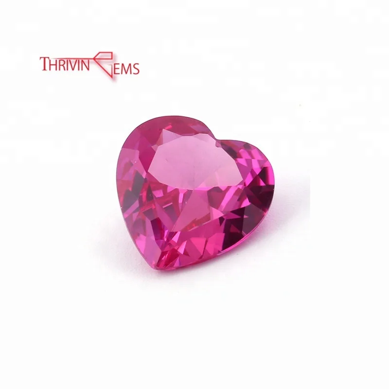 High Quality Heart Shape Ruby Sub Corundum Rough for Jewelry Making
