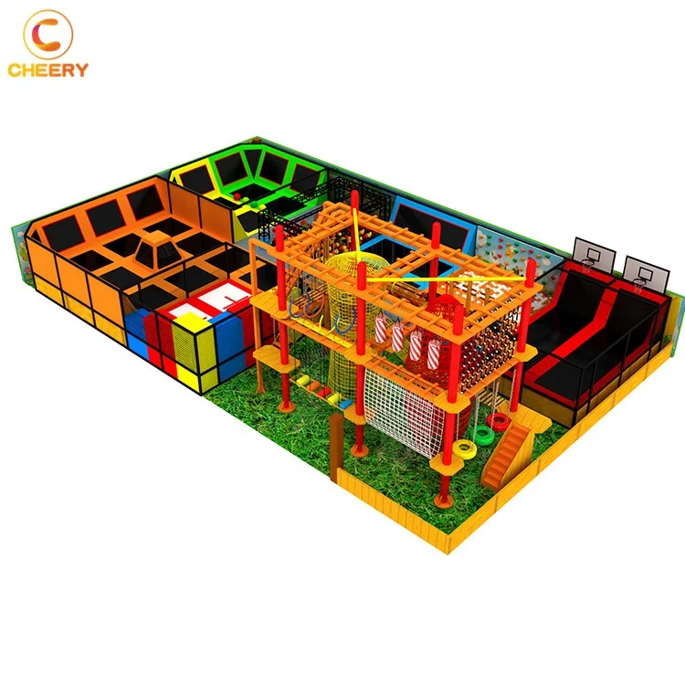 Customized exercise basketball foam blocks ocean balls trampoline park kids indoor playground for sale