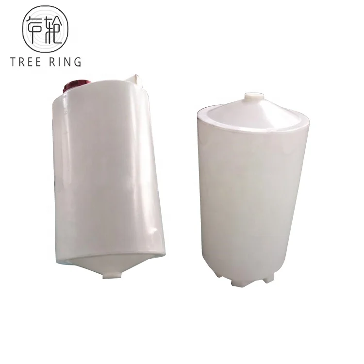 20 Gallon Polyethylene Natural Translucent Conical Water Tank With Outlet For Liquids Storage and Transportation