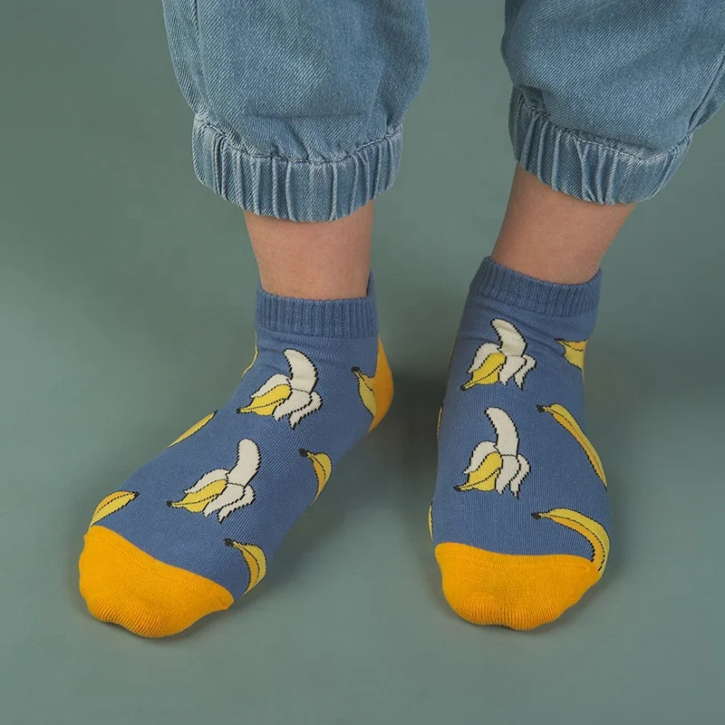 
2019 New Fashion top quality men cotton colorful ankle happy funny fleece socks 