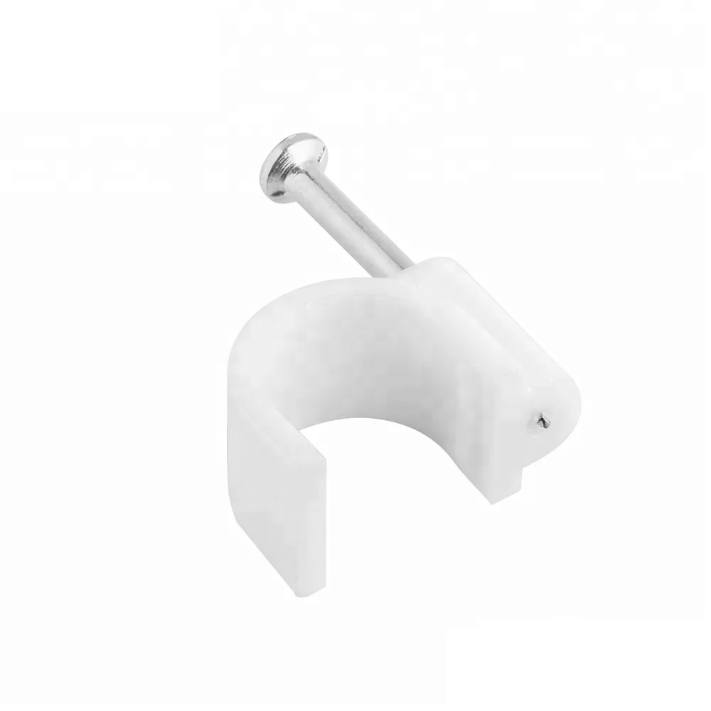 40pcs Flat Nail Clip Type and Plastic Material pvc cable clip