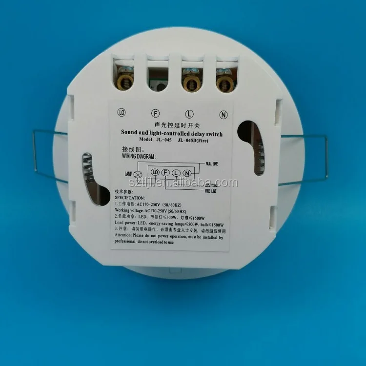 Встроенный размер отверстия 80 мм белый звук и контролируемый светом энергосберегающий переключатель управления реле выход