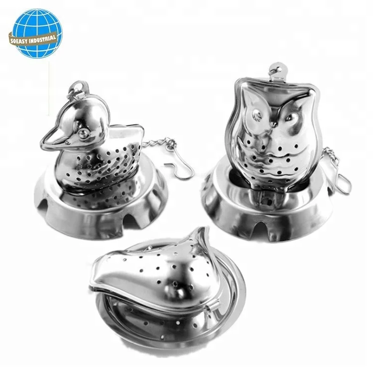 
Hot Selling Monkey Shape Stainless Steel Tea Infuser with Drip Tray 