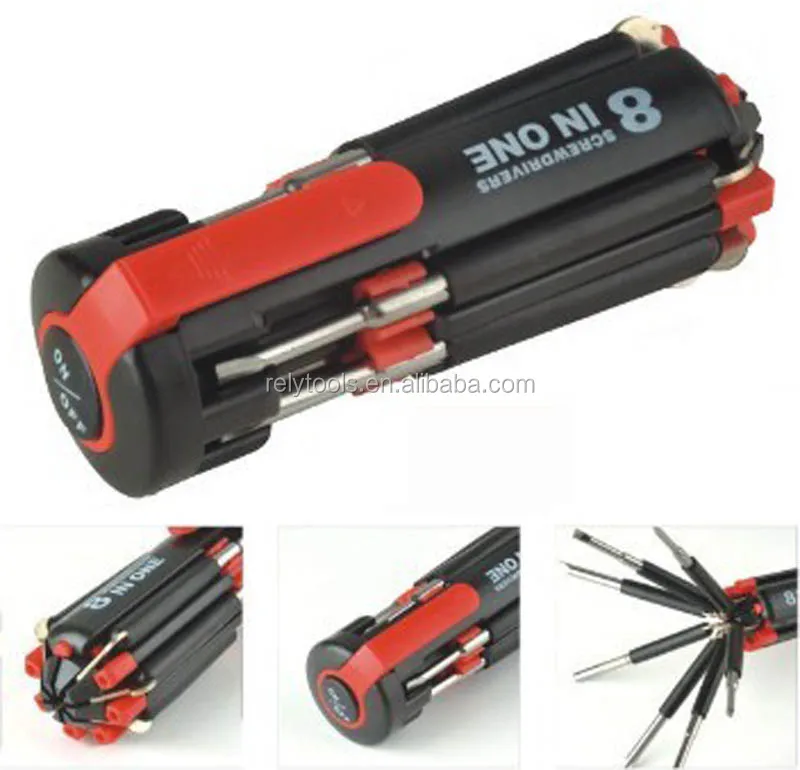 8 in 1 6 LED torch multi-function screwdriver