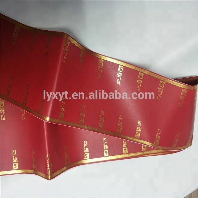 New product 35gsm cork printed gold hot stamp foil cigarette tipping paper with pearl pigment