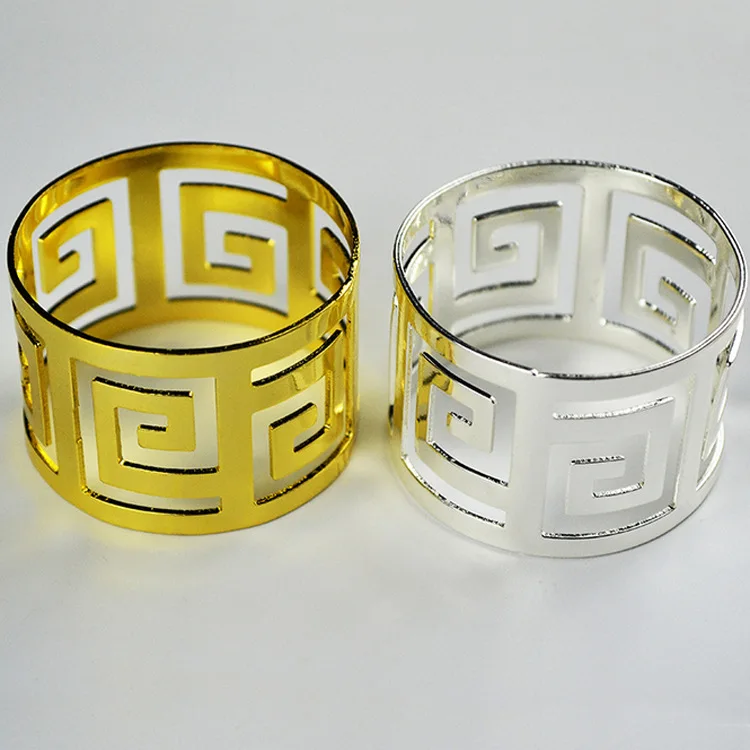 high quality manufacture carbon steel cross laser cut wedding gift napkin ring