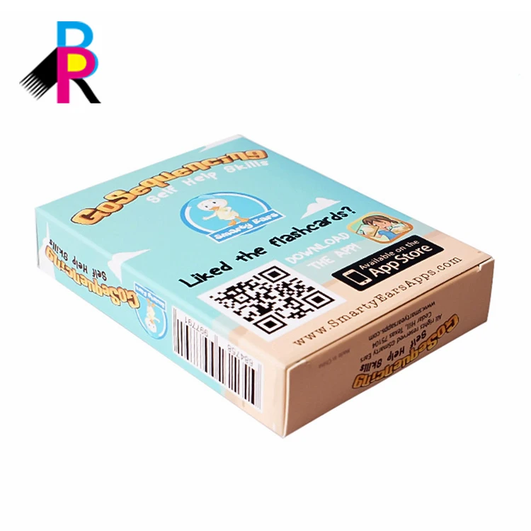 2020 New China Custom Design Home Gift Printing Kids Help Skills Kids Educational  Flashcard With Box