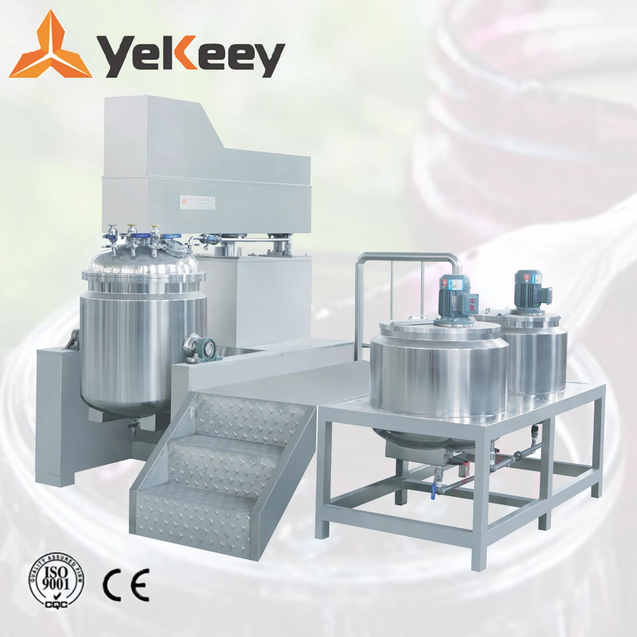 Large scale stainless steel type automatic homogenizier mixer vacuum homogenizing emulsifier emulsifying mixer