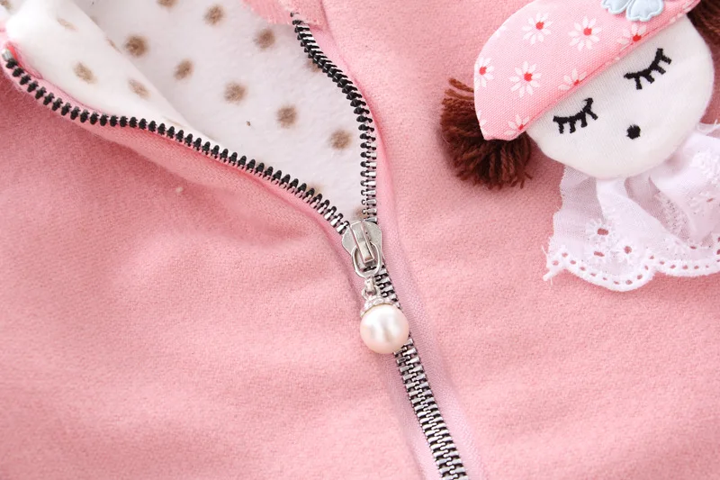 Cartoon Baby Garment New Born Baby 2pcs Zipper Girl Clothes Set Online