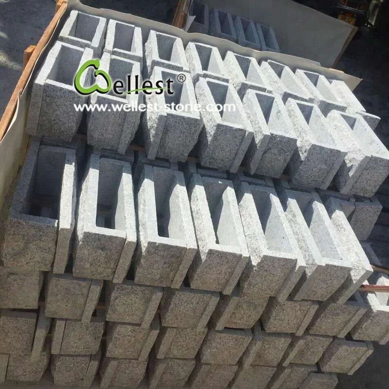Dark Grey Granite Mushroom Surface Castle Stone For Outside Wall