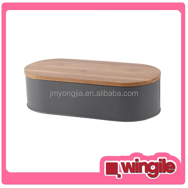 New Design bread display box and Higher body Canister Set with bamboo lid