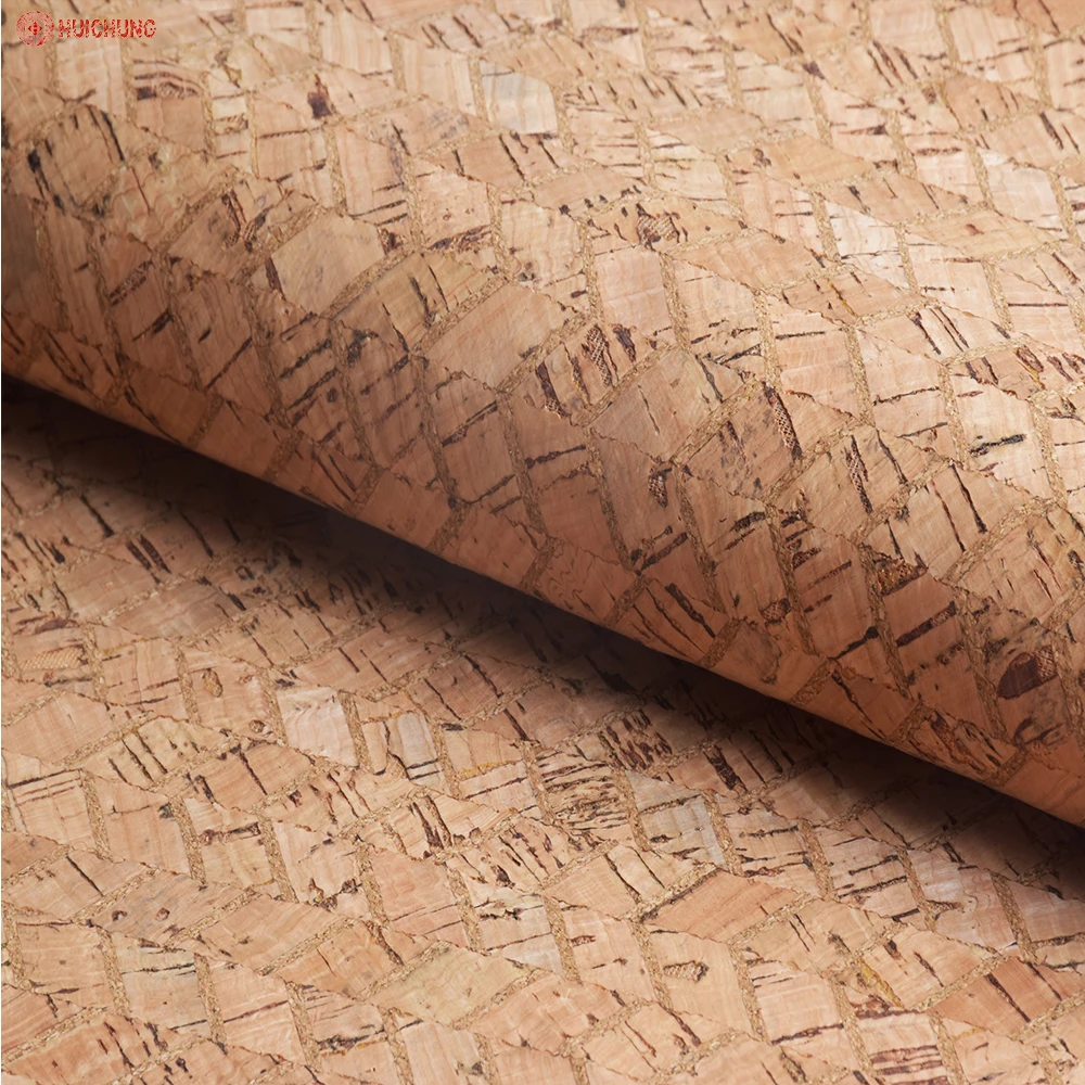 Good quality natural cork eco-friendly colorful cork fabric cork leather for bag shoes