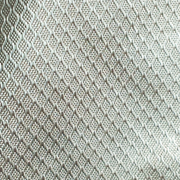 conductive silver plated woven diamond grid fabric