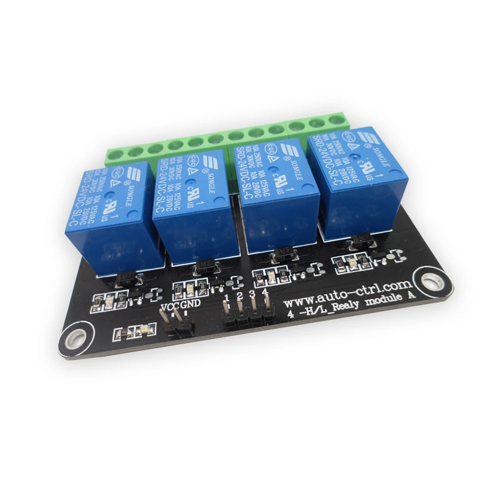 5v 12v dc High and low level switch module 4 channel 24vdc relay board