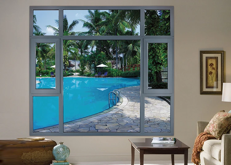 High Quality Villa Window Model Large Fixed Double Glazed Windows Design