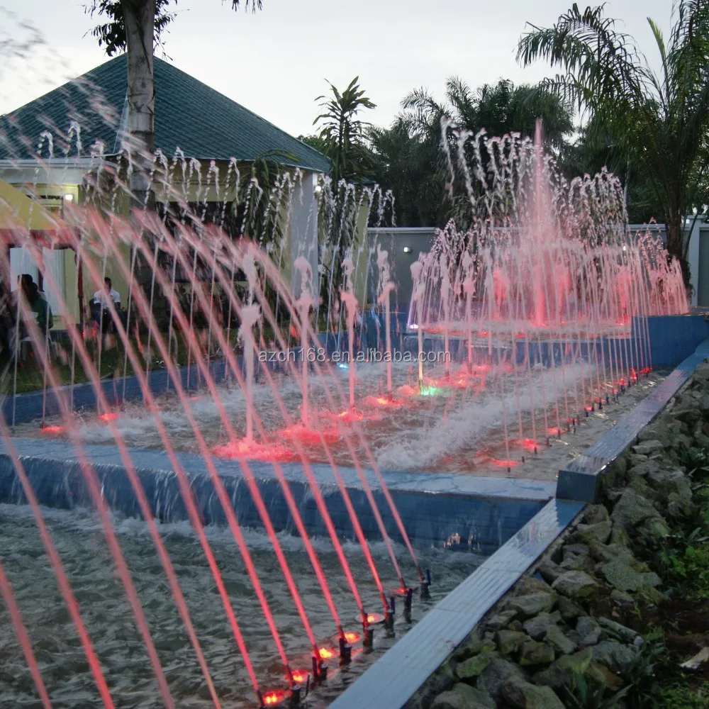 Outdoor water fountain with outdoor round and square music water fountain for hotel in Nigeria