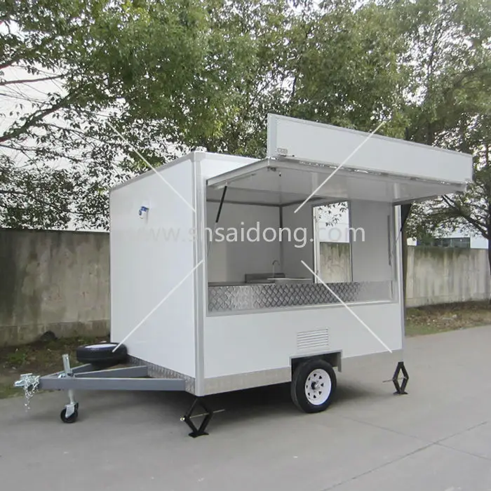 Fiberglass Beautiful food trailer/snack food catering truck made in Shanghai