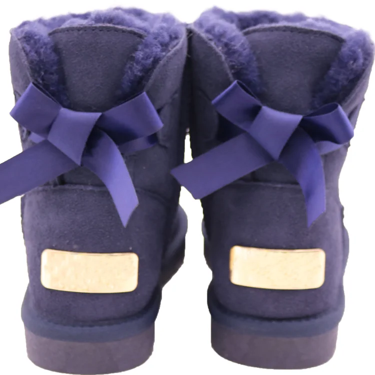 AN-CF-99 Free Samples Genuine Leather Girls Snow Boots,Snow Shoes For Kids