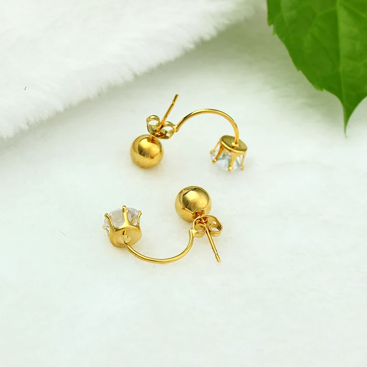 
fashion design 18k gold plated earrings tops 