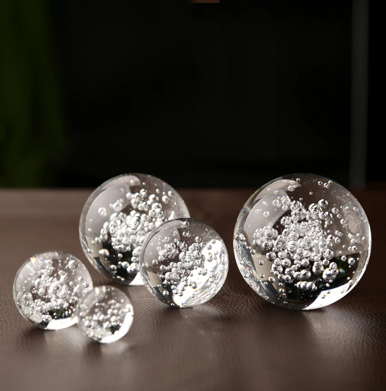 Lovely crystal bubble ball ornaments glass ball creative gifts rockery water ball accessories
