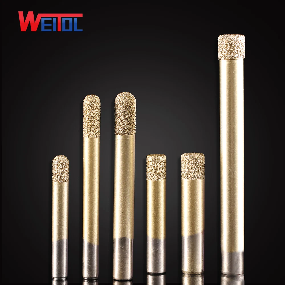 WeiTol шариковый нос плоское дно вакуумное паяние алмазное долото ЧПУ резьба инструмент для гранита