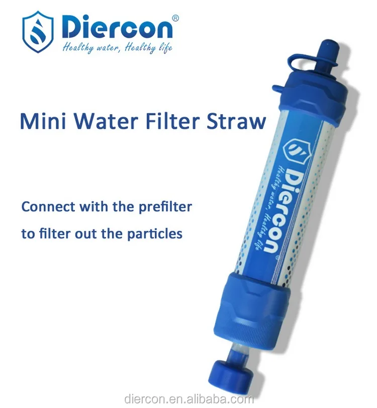 Diercon mini water straw filter for hiking personal filter water device outdoor sports gear (PS06)