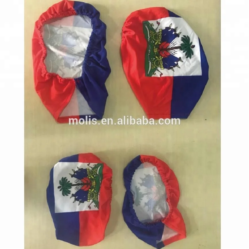 High quality Custom printing customized logo football fans side view mirror cover flag