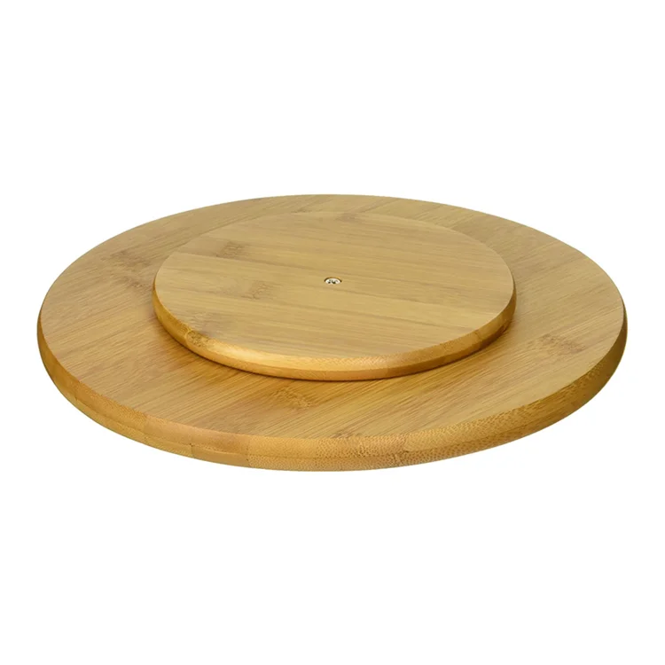 Superior Quality Bamboo Lazy Susan Round Rotating Serving Tray Kitchen Turntable Dining Room Food Storage