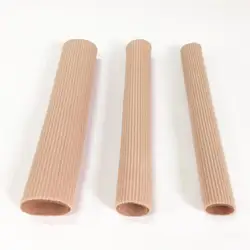Open End Toe Tubes Fabric Gel Lined Sleeve Protectors for Corns, Blisters, Hammertoes
