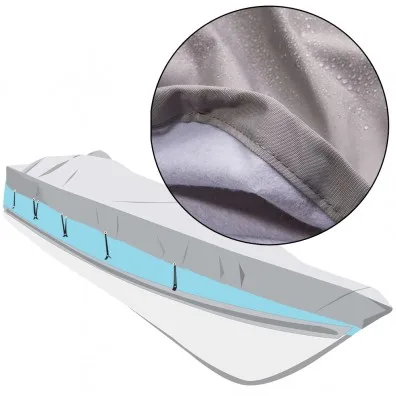 Durable Lightweight Sun Protective Grey Boat Cover