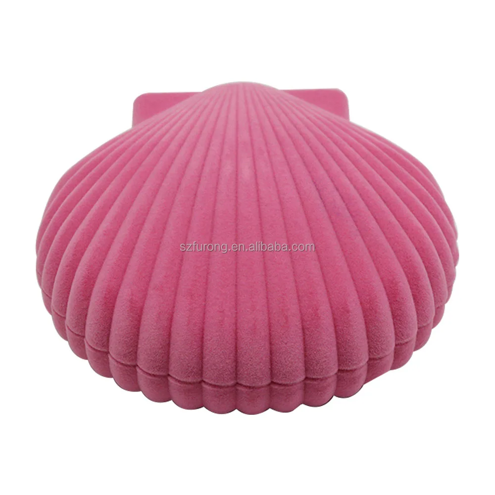 Сделано в Китае, коробка для украшений в форме ракушки с вставкой из пены