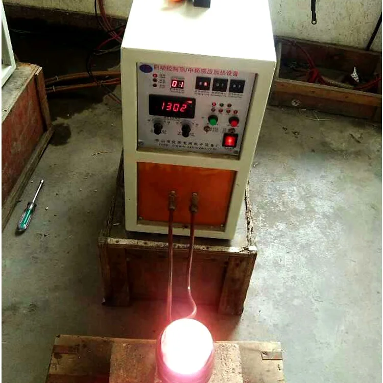 Portable heat treatment15kva gold induction furnace