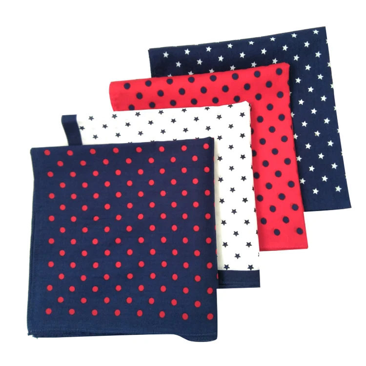 Taicang Yongsheng Wholesale White Square Pure Cotton Silk Printed Bandana in Stock