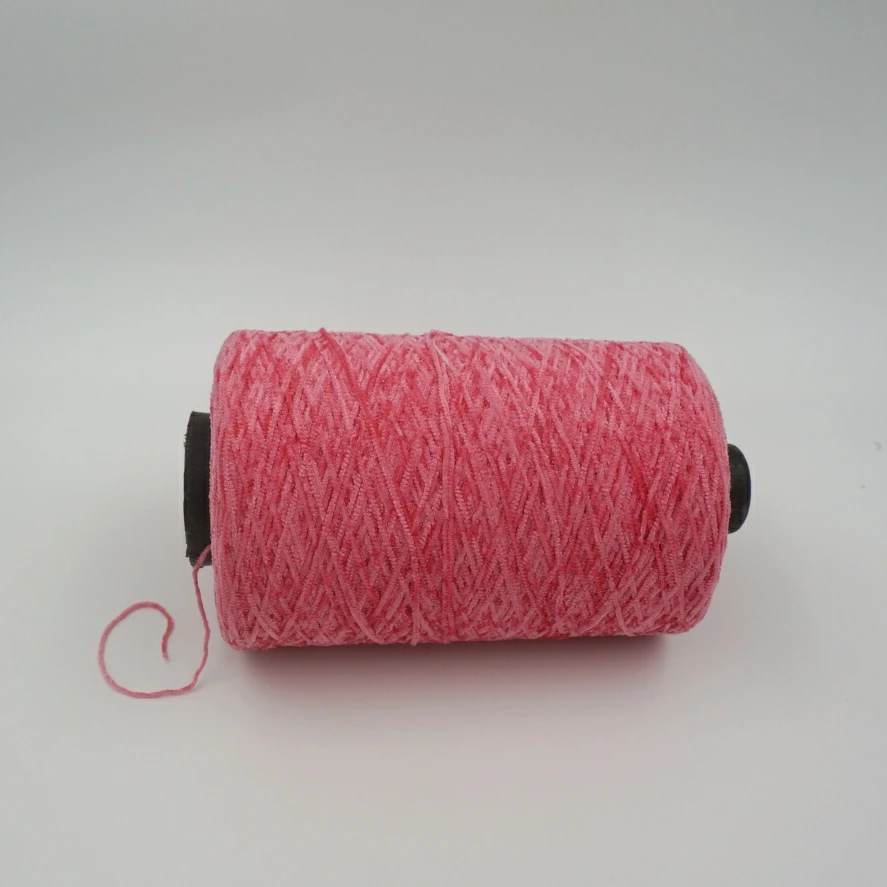 
DTY 1/4NM 100% Polyester Chenille Yarn Dyed 