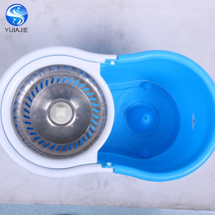 Cosway Mini Mop Wringer 360 Degree Rotating Head Magic Mop Indoor Cleaning Double Spin,dual-drive Microfiber Refill*2 PCS