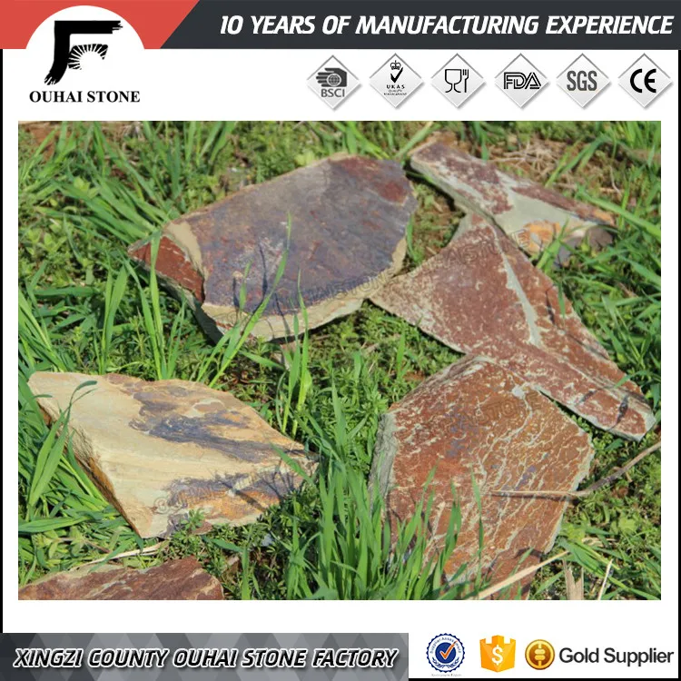 Useful paving stones natural rusty outdoor flagstone flooring