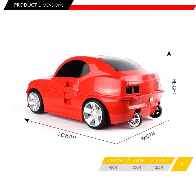 
 Детский 2 в 1 чемодан на колесиках для путешествий с дистанционным управлением Детский чемодан с автомобилем  